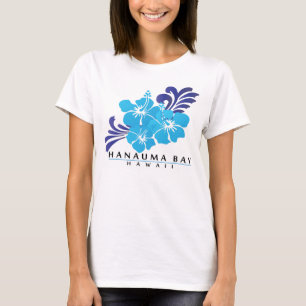 Blaue Hibiskus-Blumen Hawaiis T-Shirt