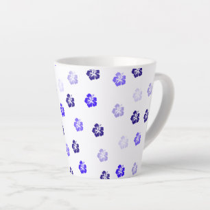 Blaue Hibiskus-Blumen-Latte-Mug Milchtasse