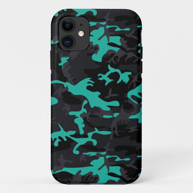 Blaue Highlights Camo Case-Mate iPhone Hülle (Rückseite)