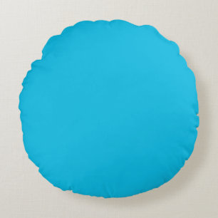 Blaue Himbeere (feste Farbe)  Rundes Kissen
