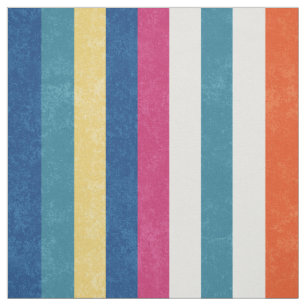 Blaue Himbeere Orangengelbe Streifen Muster Stoff