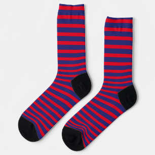 Blaue Himbeere und Erdbeere Rote Streifen Socken