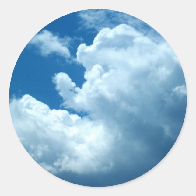 'Blaue Himmel' dunkle blaue Aufkleber (Vorderseite)