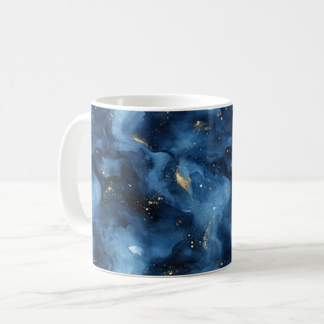 Blaue Himmel Galaxie   Kaffeetasse (Vorderseite Links)