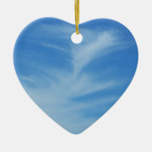 Blaue Himmel mit weißen Wolken Abstrakte Naturfoto Keramikornament