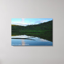 Blaue Himmel See Wald Reflexion Indonesien Landsch