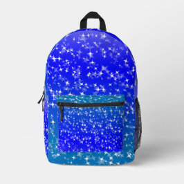 Blaue Himmel Sterne Bedruckter Rucksack