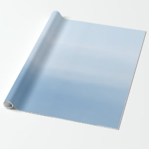 Blaue Himmel Wasserfarbe Ombre Geschenkpapier