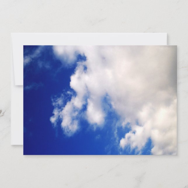 Blaue Himmel & Wolken Einladungen (Vorderseite)