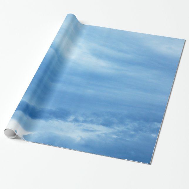 Blaue Himmelswolken Hintergrund Himmel Geschenkpapier (Ungerollt)