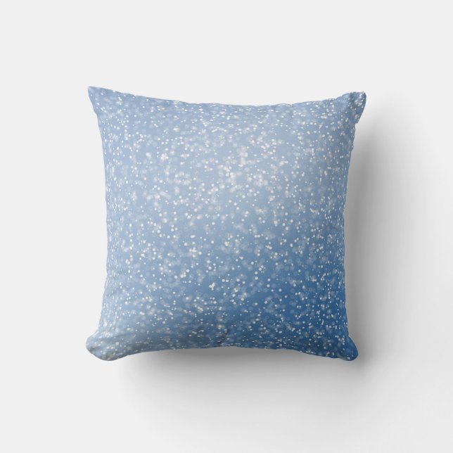 Blaue Hintergrundfarbe Kissen (Vorderseite)