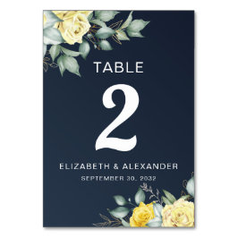 Blaue Hochzeit der blühenden Blaumarinenflotte Tischnummer