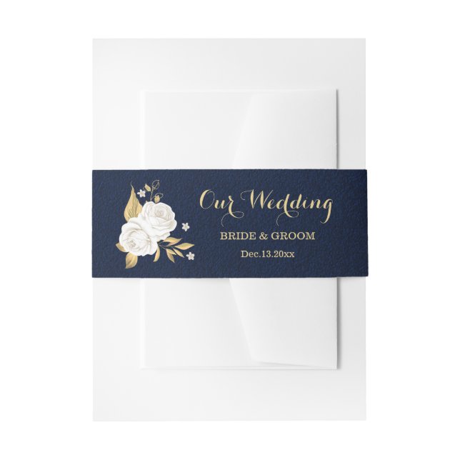 Blaue Hochzeit der Blütenmeere Einladungsbanderole (Vorderseite Beispiel)