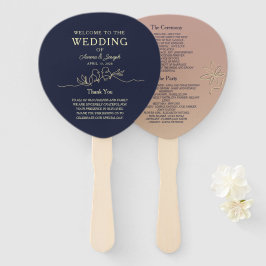 Blaue Hochzeit Fächer