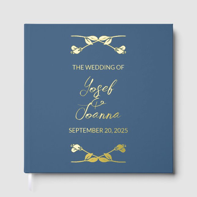Blaue Hochzeit Gästebuch (Vorderseite)