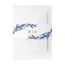 Blaue Hochzeit mit Blumen. Wasserfarbener Winter b