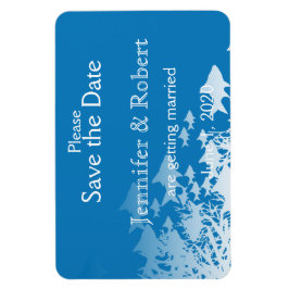 Blaue Hochzeiten von Fischen und Korallen speicher Magnet