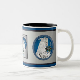 Blaue Hochzeits-Schädel Zweifarbige Tasse