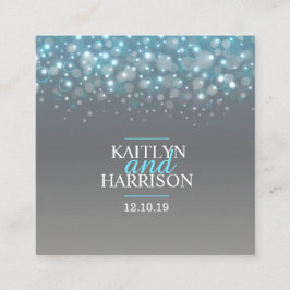 Blaue Hochzeitskarten für Champagner Begleitkarte