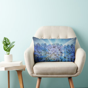 Blaue Hoffnung Glow Forest Lendenkissen