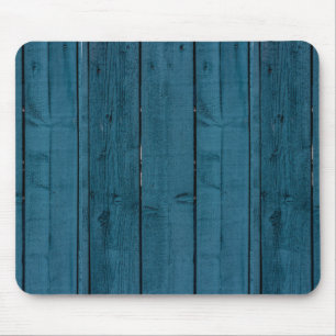 Blaue Holzplanken Mousepad
