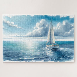 Blaue Horizont-Segelyacht