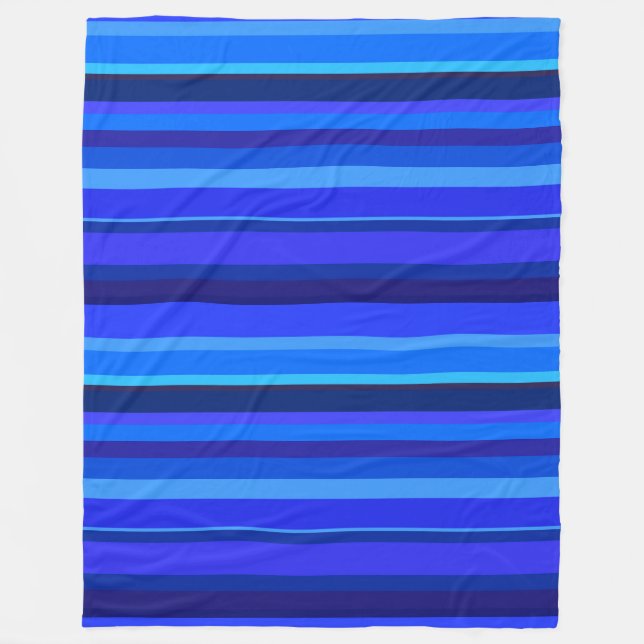 Blaue horizontale Streifen Fleecedecke (Vorderseite)
