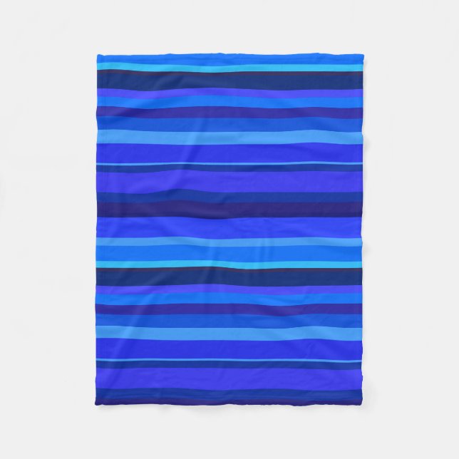 Blaue horizontale Streifen Fleecedecke (Vorderseite)