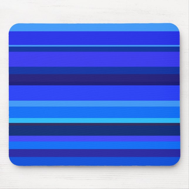 Blaue horizontale Streifen Mousepad (Vorne)