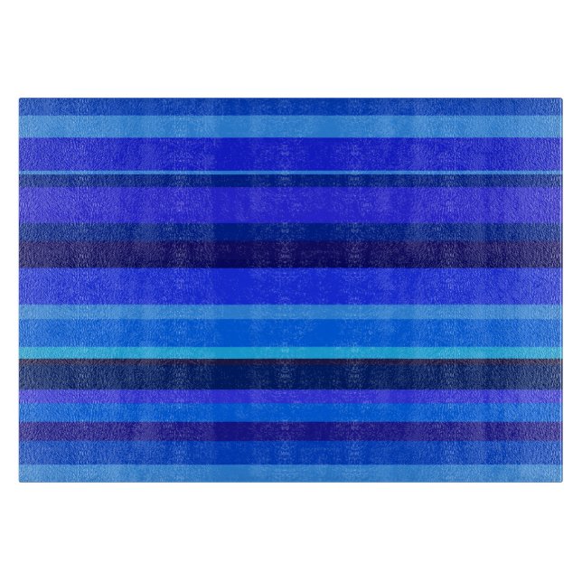 Blaue horizontale Streifen Schneidebrett (Vorderseite)