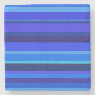 Blaue horizontale Streifen Steinuntersetzer