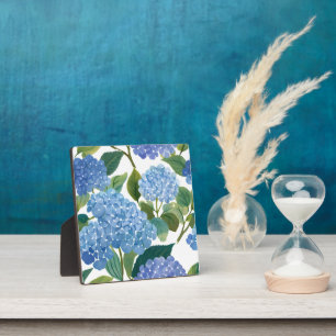Blaue Hortensie Aquarell Florale Küstenmalerei Fotoplatte