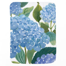 Blaue Hortensie Aquarell Florale Küstenoptik