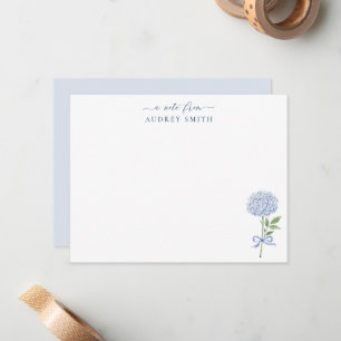 Blaue Hortensie Blaue Personalisierte Mitteilungskarte