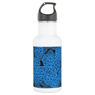 Blaue Hortensie Edelstahlflasche