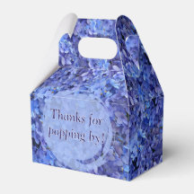 Blaue Hortensie Favor Giebel-Box