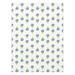 Blaue Hortensie Grüne Vase Küstenmuster Tischdecke