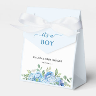 Blaue Hortensie - It's a Boy Baby Shower Geschenkschachtel