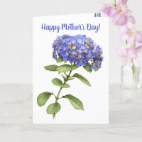 Blaue Hortensie Personalisierter Muttertag
