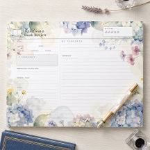 Blaue Hortensien-Aquarell-Blumen-Buchrezension