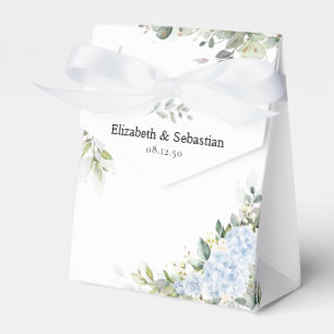 Blaue Hortensien-Blumen-Hochzeitsgunst-Box Geschenkschachtel