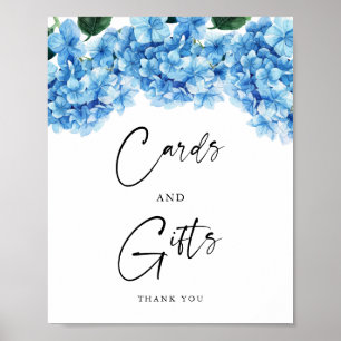 Blaue Hortensien Blumen Hochzeitsshower Karten Ges Poster
