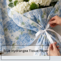 Blaue Hortensien-Blumen-Seidenpapier