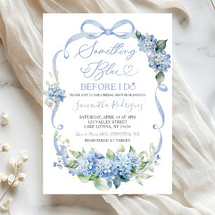 Blaue Hortensien Coquette Something Blue Braut- Ho Einladung