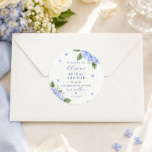 Blaue Hortensien Elegante Wasserfarben Floral