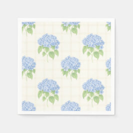 Blaue Hortensien-Gartenparty-Cocktailservietten Serviette