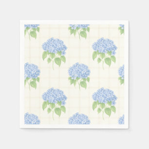 Blaue Hortensien-Gartenparty-Cocktailservietten Serviette