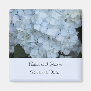 Blaue Hortensien Hochzeitseinladung Magnet