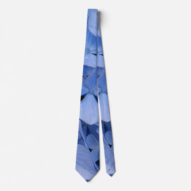 Blaue Hortensien Krawatte (Vorderseite)