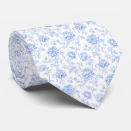Blaue Hortensien-Muster Wasserfarbe Floral Botanis Krawatte